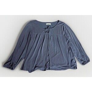 Lucky Brand Sandwash Tie Front Top Womens XL Blue